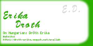 erika droth business card